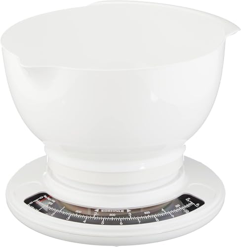 Soehnle Küchenwaage Culina Pro, mit 2,5l Rührschüssel, weiß/schwarz