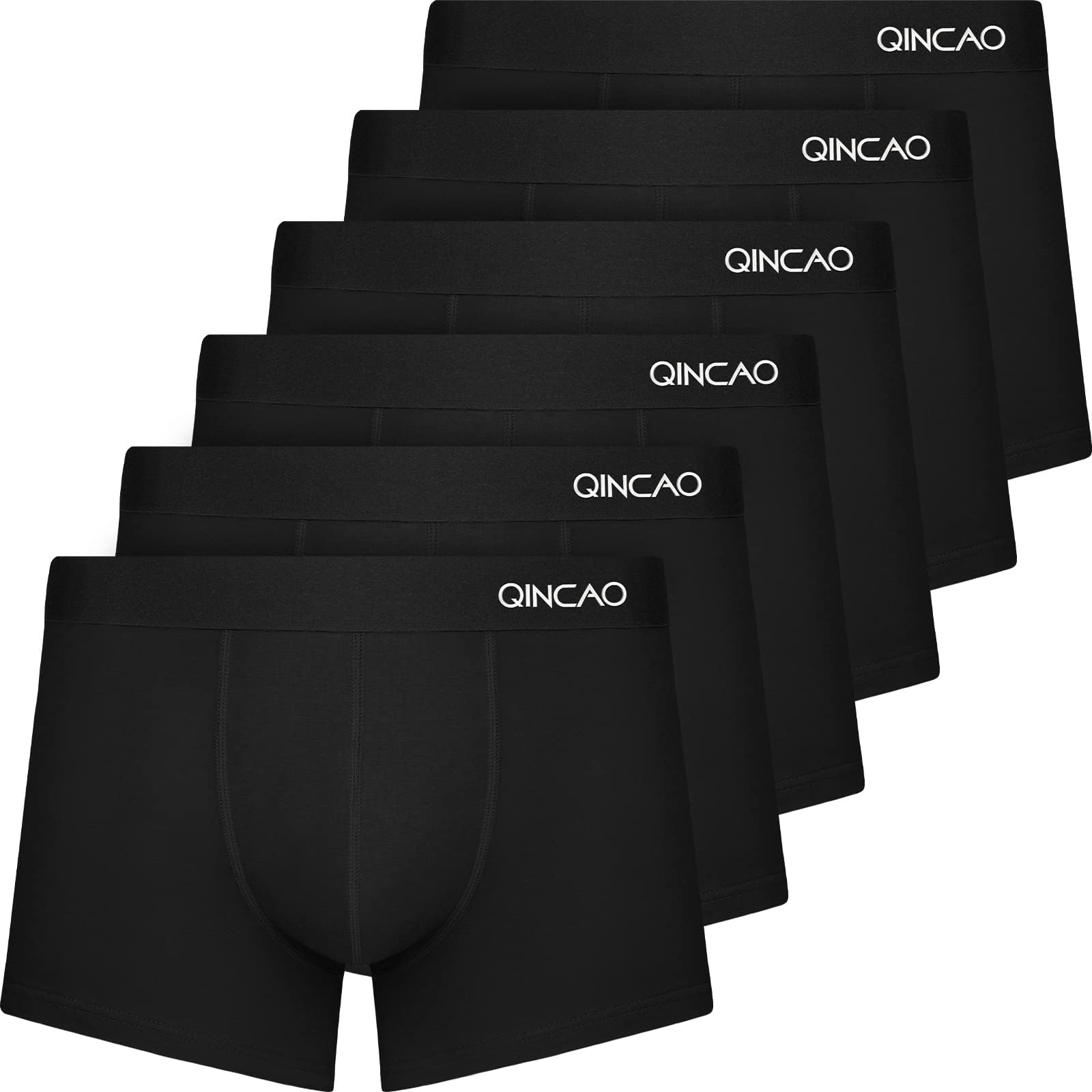QINCAO Herren Boxershorts 6er Pack aus Baumwolle, bequem & weich