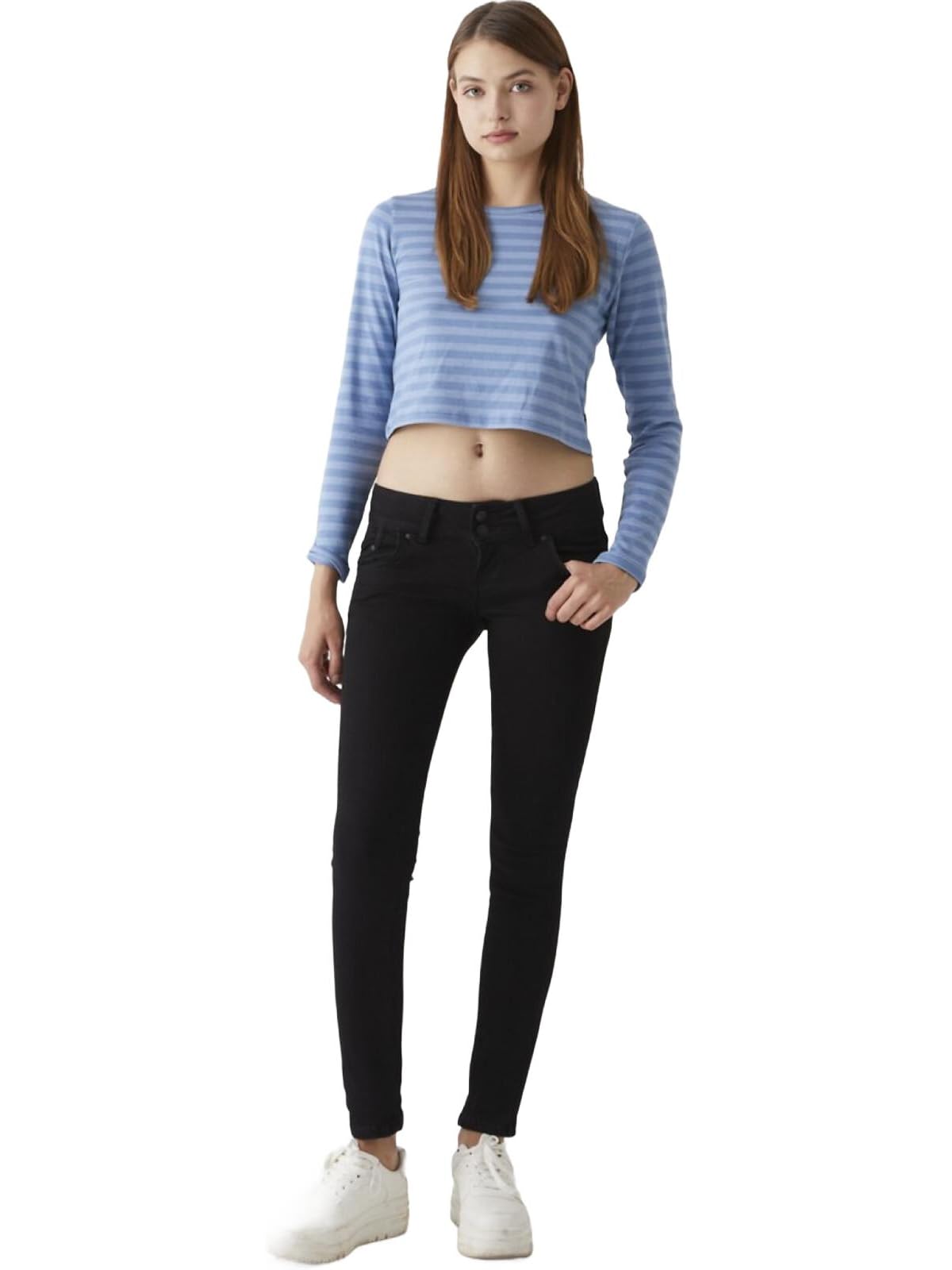 LTB Damen Molly Jeans in Schwarz, 24W / 30L